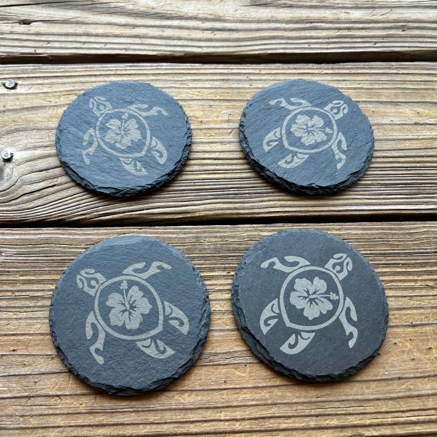 Honu Slate Coasters