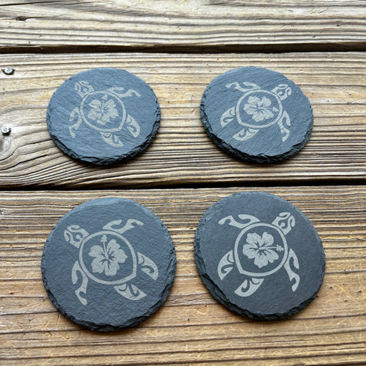 Honu Slate Coasters